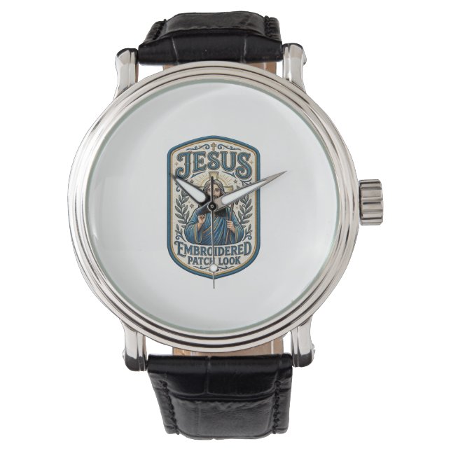 Jesus Embroidered Patch Look Jesus Embroidered Pat Watch (Front)
