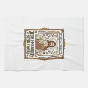 Jesus Embroidery Needlework Jesus Embroidery Needl Kitchen Towel