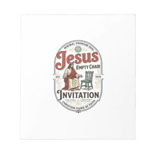 Jesus Empty Chair Invitation Jesus Empty Chair Inv Notepad