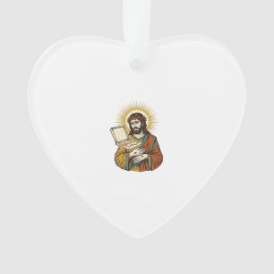 Jesus Empty Pizza Box Fridge Betrayal Food Humor_1 Ornament