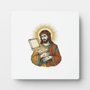 Jesus Empty Pizza Box Fridge Betrayal Food Humor_1 Plaque
