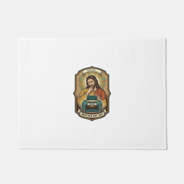 Jesus Empty Printer Paper Tray Office Work Annoyan Doormat (Front)