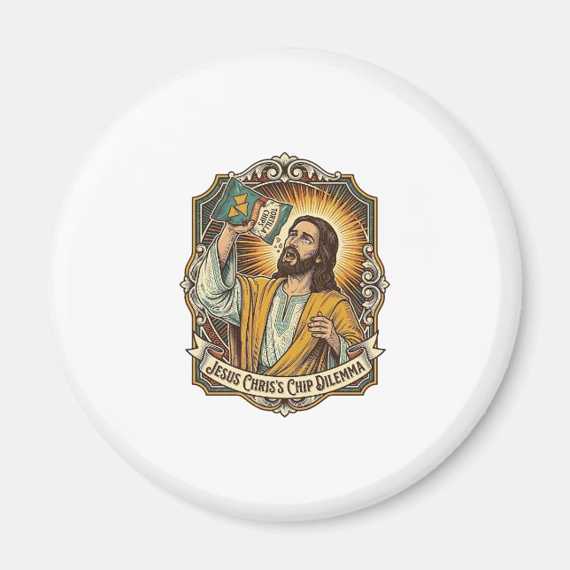 Jesus Empty Tortilla Chip Bag Drunk Munchies Party Magnet (Front)
