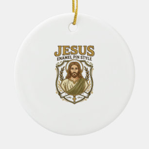 Jesus Enamel Pin Style Jesus Enamel Pin Christian  Ceramic Ornament