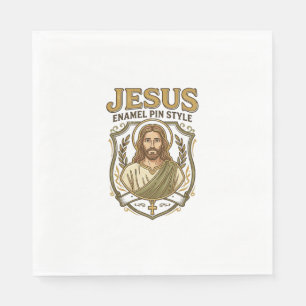Jesus Enamel Pin Style Jesus Enamel Pin Christian Napkin