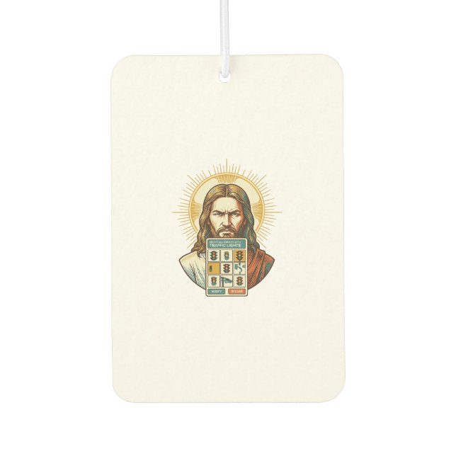 Jesus Endless Captcha Verification Traffic Lights  Air Freshener (Front)