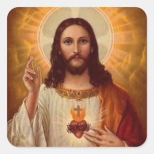 Jesus  Envelope Square Sticker