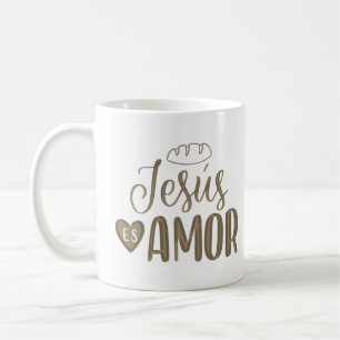 jesús es amor coffee mug