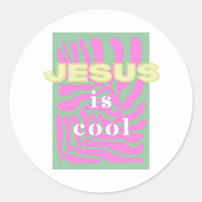 Jésus est Cool, Sticker PopArt, Cadeau chrétien (Devant)