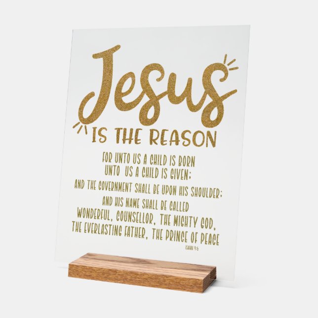 Jésus est la raison avec Isaïe Verse Noël (Angle)