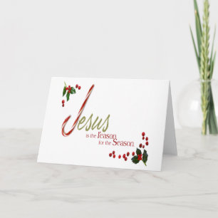 Jésus est la raison de la carte de voeux de Noël