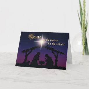 Jésus est la raison de la Nativité Scène Carte de 