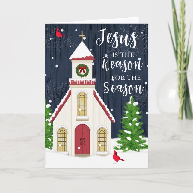 Jésus est la raison de la saison Carte de vœux (Devant)