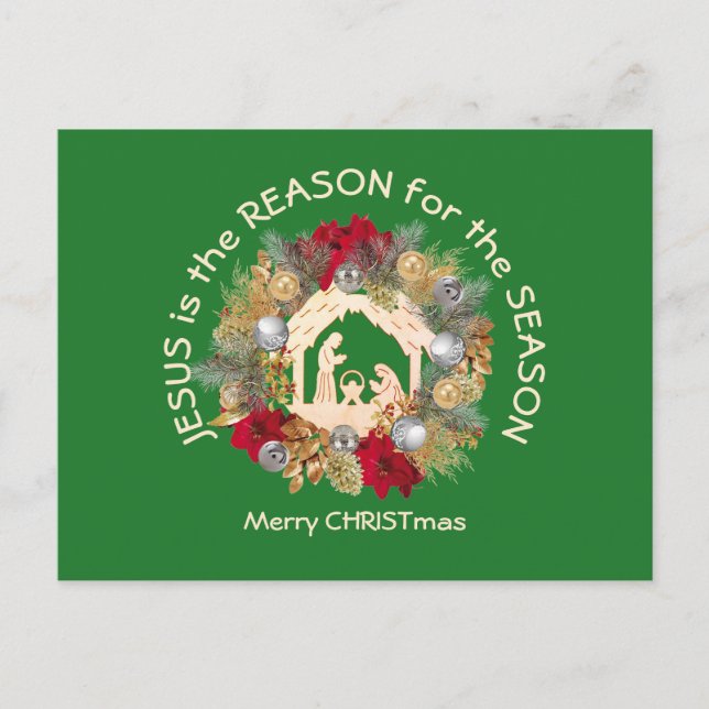 JÉSUS EST LA RAISON DE Noël Carte postale (Devant)