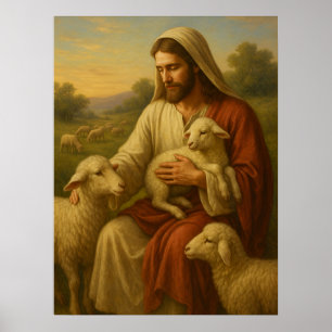 Jésus est le berger #1™ Affiche d'art mural SUD