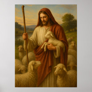 Jésus est le berger #2™ LDS affiche d'art mural