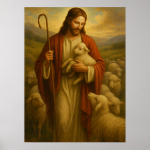 Jesus est le berger #3™ Affiche d'art mural LDS