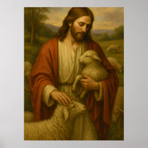 Jésus est le berger #4™ Affiche d'art mural SUD