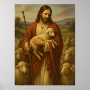 Jésus est le berger #5™ Affiche d'art mural SUD