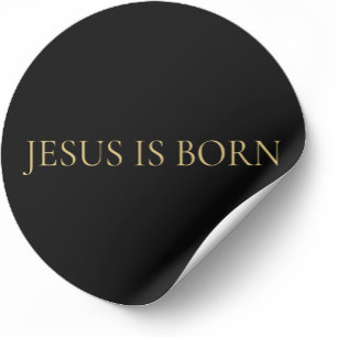 Jésus est né Autocollant de Noël minimaliste