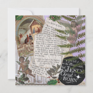 Jesus est né Carte de voeux appartement Noël