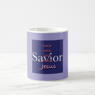 Jésus Est Sauveur Pale Lavender Coffee Mug