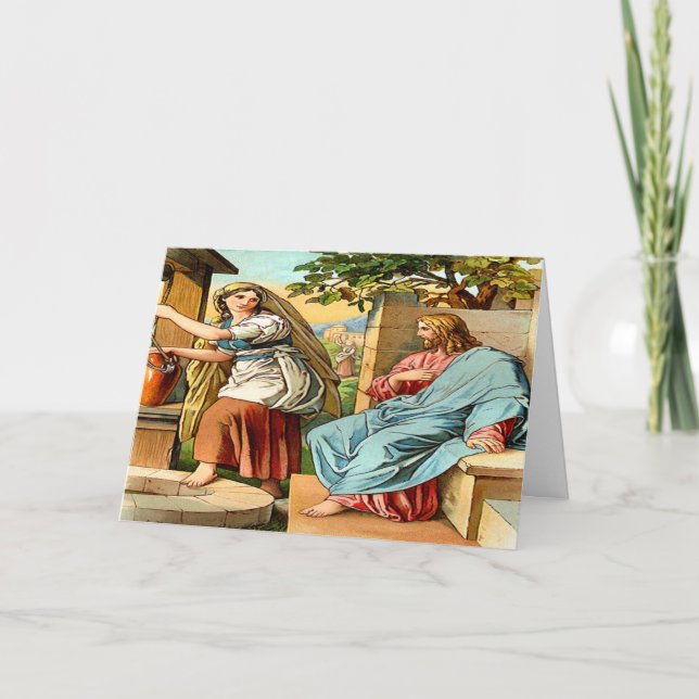 jésus et femmes à la carte de voeux bien (Devant)