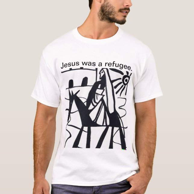Jésus était un t-shirt de réfugiés (Devant)
