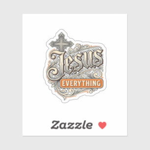 Jesus Everything Vintage Christian Typography Desi
