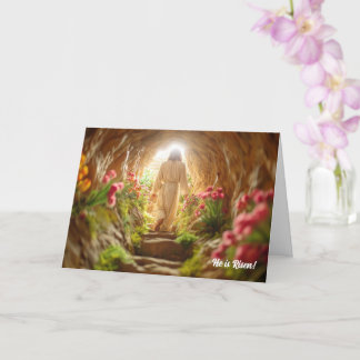 Jesus Exiting the Garden Tomb Easter Card
