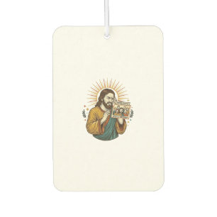 Jesus Eyes Closed Tagged Group Photo Unflattering  Air Freshener