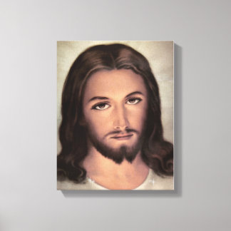 Jesus Face Portrait Canvas Print