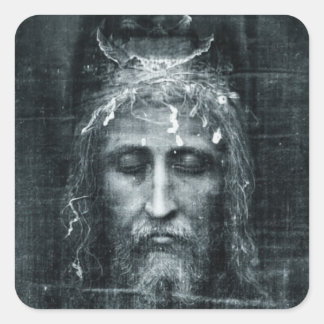 Jesus Face  Square Sticker