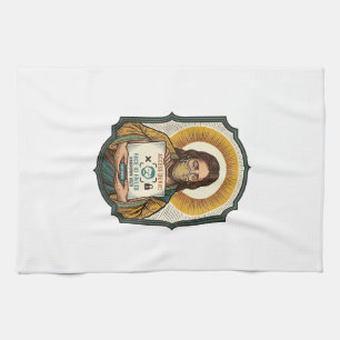 Jesus Failed Face Unlock Mask Recognition Tech Pho Kitchen Towel