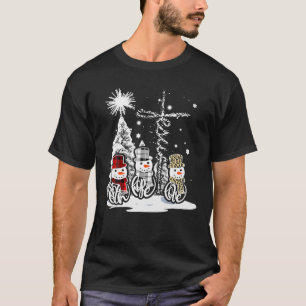 Jesus Faith Hope Love Snowman Funny Xmas For Chris T-Shirt