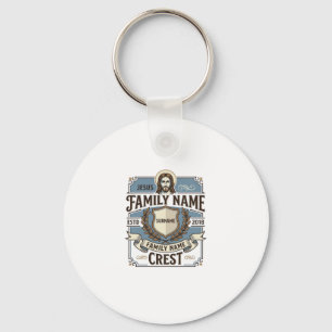 Jesus Family Name Crest Jesus Family Name Crest Ch Keychain
