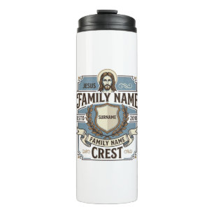 Jesus Family Name Crest Jesus Family Name Crest Ch Thermal Tumbler