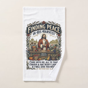 Jesus Farmers Market Handmade Food Graphic Tee Chr Hand Towel
