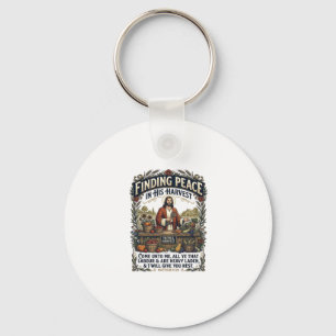 Jesus Farmers Market Handmade Food Graphic Tee Chr Keychain