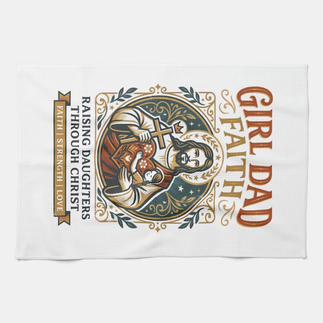 Jesus Fatherhood Micro Identities Graphic Tee Chri Kitchen Towel (Horizontal)