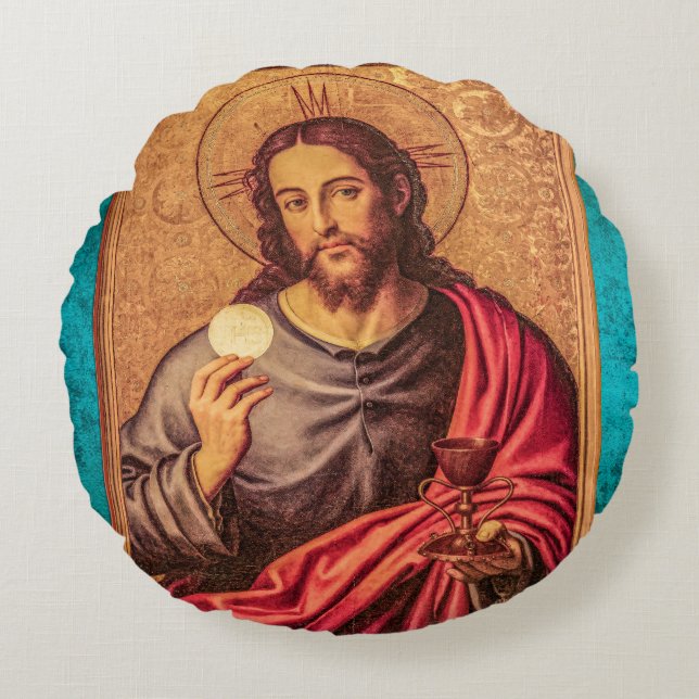 Jesus Fine art vintage pillow (Front)