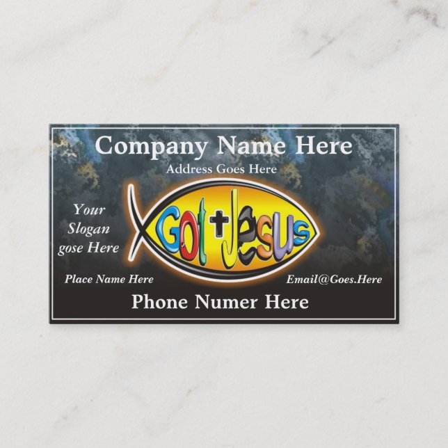 Jesus Fish Business Card - Customized (Front)