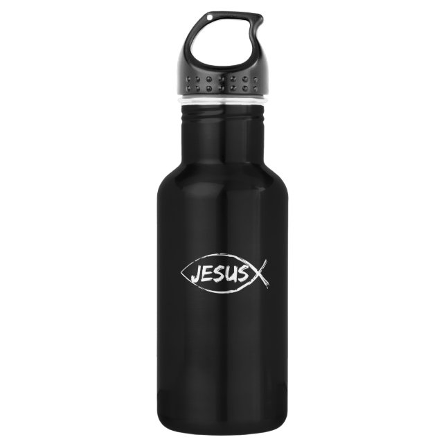 Jesus Fish Design for Christian Believers 532 Ml Water Bottle (Front)
