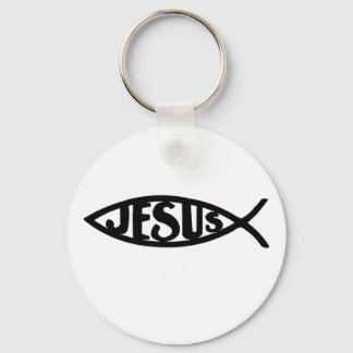 Jesus Fish (Keychain Black) Keychain