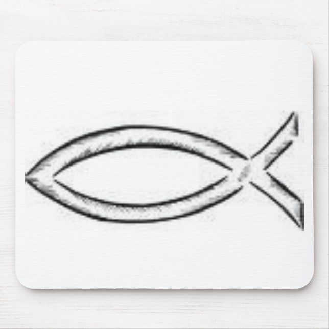 Jesus Fish Mouse Pad (Front)