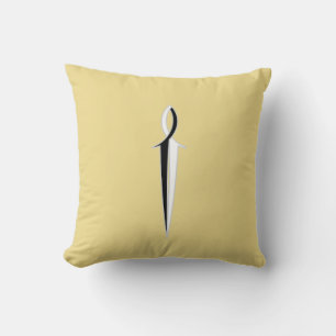 Jesus Fish Sword Throw Pillow