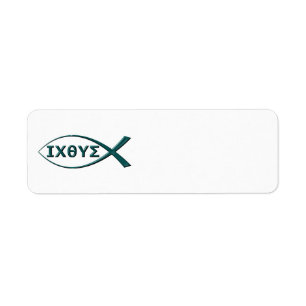 Jesus Fish Symbol Address Labels