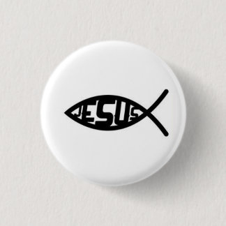 Jesus Fish Symbol Button