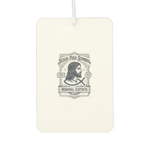 Jesus Fish Symbol Minimal Ichthys Jesus Fish Minim Air Freshener