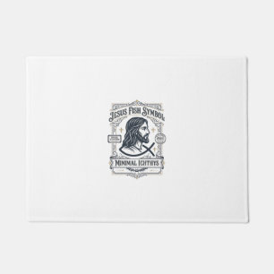 Jesus Fish Symbol Minimal Ichthys Jesus Fish Minim Doormat